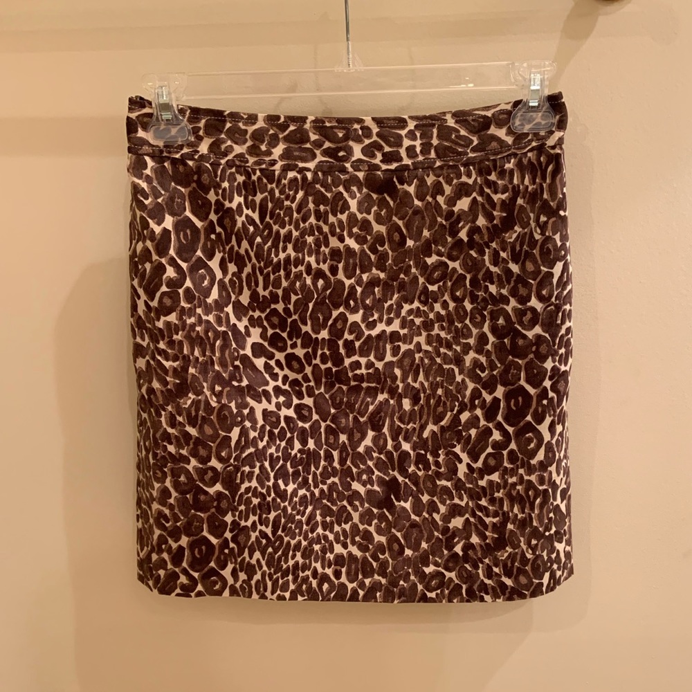 LOFT Leopard Pencil Skirt